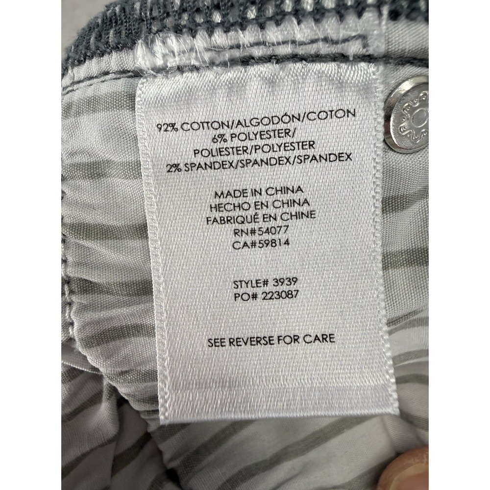 CAbi High Skinny Jeans Women's Sz 8 Gray Distressed Stretch Denim Ankle Pants - Picture 7 of 8